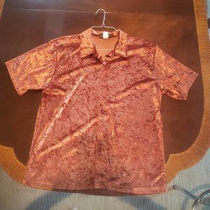 Y.M.L.A. Polyester (Faux Velvet) Short Sleeve Shirt